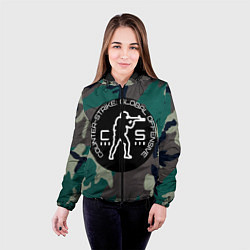 Куртка с капюшоном женская Символика CStrike, цвет: 3D-черный — фото 2