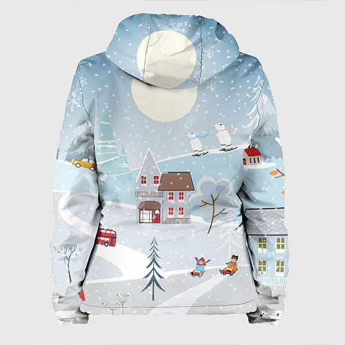 Женская куртка Зимний дворик / 3D-Черный – фото 2