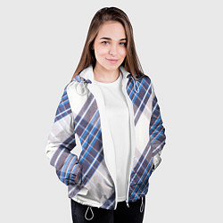 Куртка с капюшоном женская Шотландка Z, цвет: 3D-белый — фото 2