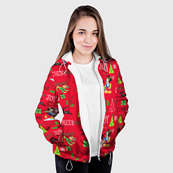 Куртка с капюшоном женская Mickey & Minnie pattern, цвет: 3D-белый — фото 2