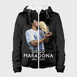 Куртка с капюшоном женская Diego Maradona, цвет: 3D-белый