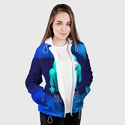 Куртка с капюшоном женская Among Us, цвет: 3D-белый — фото 2