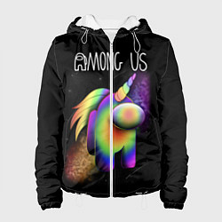 Куртка с капюшоном женская AMONG US ЕДИНОРОГ, цвет: 3D-белый