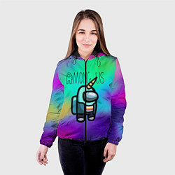 Куртка с капюшоном женская Among Us Unicorn Z, цвет: 3D-черный — фото 2