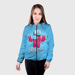Куртка с капюшоном женская AMONG US, цвет: 3D-черный — фото 2