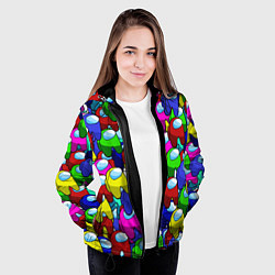 Куртка с капюшоном женская AMONG US, цвет: 3D-черный — фото 2