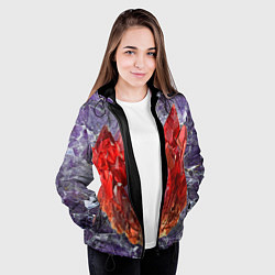 Куртка с капюшоном женская Роза инков, цвет: 3D-черный — фото 2