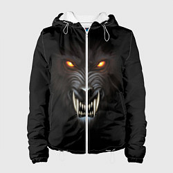 Куртка с капюшоном женская Злой Волк, цвет: 3D-белый
