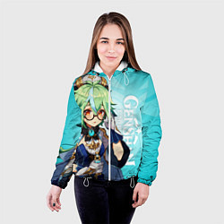Куртка с капюшоном женская GENSHIN IMPACT, САХАРОЗА, цвет: 3D-белый — фото 2