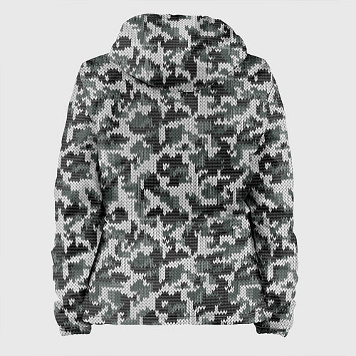 Женская куртка Вязанный камуфляж / 3D-Черный – фото 2