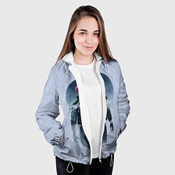 Куртка с капюшоном женская Cyberpunk 2077, цвет: 3D-белый — фото 2