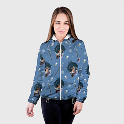 Куртка с капюшоном женская Genshin Impact, цвет: 3D-белый — фото 2