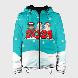 Куртка с капюшоном женская 2021 год быка, цвет: 3D-черный