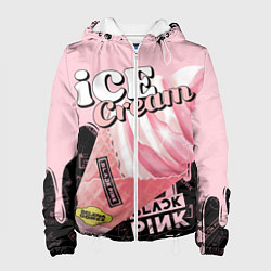 Куртка с капюшоном женская BLACKPINK ICE CREAM, цвет: 3D-белый