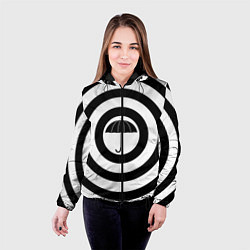 Куртка с капюшоном женская Узор Академия Амбрелла, цвет: 3D-черный — фото 2