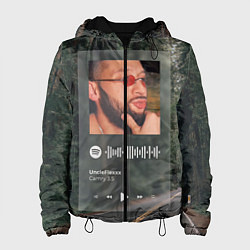Куртка с капюшоном женская Camry 3 5 Spotify - QR, цвет: 3D-черный