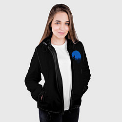 Куртка с капюшоном женская Луна, цвет: 3D-черный — фото 2