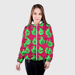 Куртка с капюшоном женская Моб Психо 100, цвет: 3D-белый — фото 2