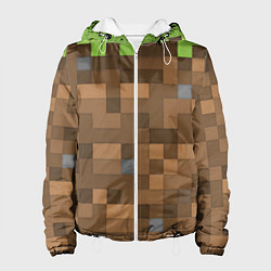 Куртка с капюшоном женская Minecraft камуфляж, цвет: 3D-белый