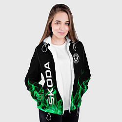 Куртка с капюшоном женская SKODA, цвет: 3D-белый — фото 2
