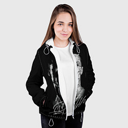 Куртка с капюшоном женская Кристиано Рональдо автограф, цвет: 3D-белый — фото 2