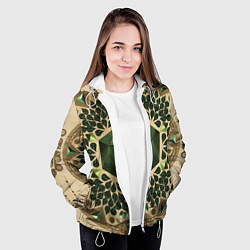 Куртка с капюшоном женская DnD Dices: Pattern, цвет: 3D-белый — фото 2