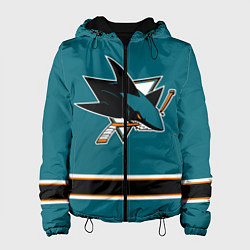 Куртка с капюшоном женская Сан-Хосе Шаркс Форма1, цвет: 3D-черный