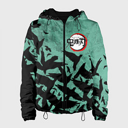 Куртка с капюшоном женская DEMON SLAYER KIMETSU NO YAIBA, цвет: 3D-черный
