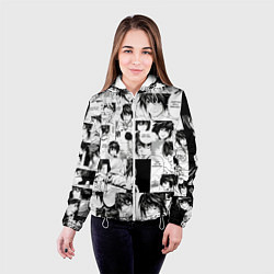 Куртка с капюшоном женская ТЕТРАДЬ СМЕРТИ, цвет: 3D-белый — фото 2