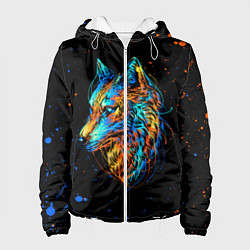 Куртка с капюшоном женская КРАСОЧНЫЙ ВОЛК, цвет: 3D-белый