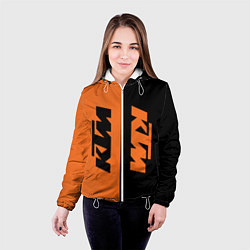 Куртка с капюшоном женская KTM КТМ Z, цвет: 3D-белый — фото 2