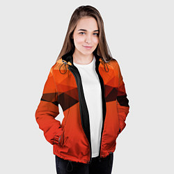 Куртка с капюшоном женская Геометрические облака, цвет: 3D-черный — фото 2