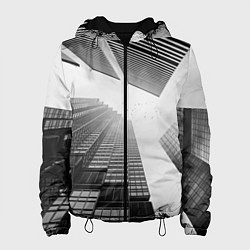 Куртка с капюшоном женская Минимализм, цвет: 3D-черный