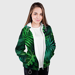 Куртка с капюшоном женская Сочные тропики, цвет: 3D-белый — фото 2