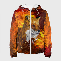 Куртка с капюшоном женская Огненный Лис, цвет: 3D-белый