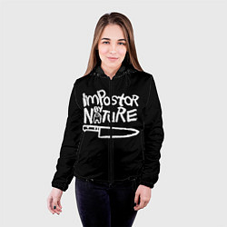 Куртка с капюшоном женская Among Us Naughty by Nature, цвет: 3D-черный — фото 2