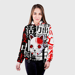 Куртка с капюшоном женская МАСКА ТАНДЖИРО КАМАДО, цвет: 3D-белый — фото 2