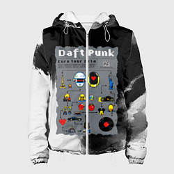 Куртка с капюшоном женская Daft punk modern, цвет: 3D-белый