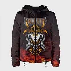 Куртка с капюшоном женская Valheim Девушка викинг, цвет: 3D-черный