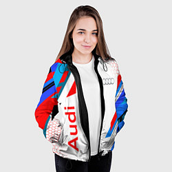 Куртка с капюшоном женская AUDI АУДИ SPORT, цвет: 3D-черный — фото 2