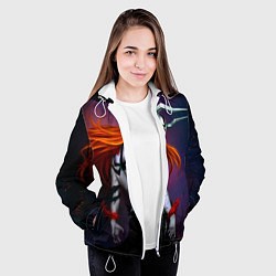 Куртка с капюшоном женская Bleach Ichigo Kurosaki, цвет: 3D-белый — фото 2