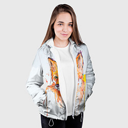 Куртка с капюшоном женская Лисёнок, цвет: 3D-белый — фото 2