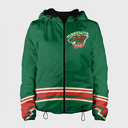 Куртка с капюшоном женская Minnesota Wild, цвет: 3D-черный