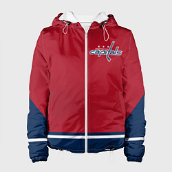 Куртка с капюшоном женская Washington Capitals, цвет: 3D-белый