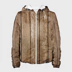 Куртка с капюшоном женская Texture Wood, цвет: 3D-белый