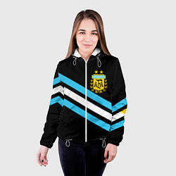 Куртка с капюшоном женская Сборная Аргентины, цвет: 3D-белый — фото 2