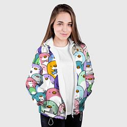 Куртка с капюшоном женская Пингвины, цвет: 3D-белый — фото 2