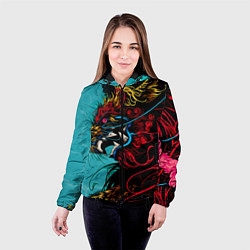 Куртка с капюшоном женская Дракон Dragon, цвет: 3D-черный — фото 2