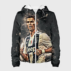 Куртка с капюшоном женская Криштиану Роналду Ювентус, цвет: 3D-белый