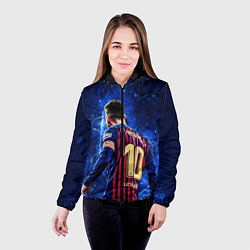 Куртка с капюшоном женская Leo Messi Лео Месси 10, цвет: 3D-черный — фото 2